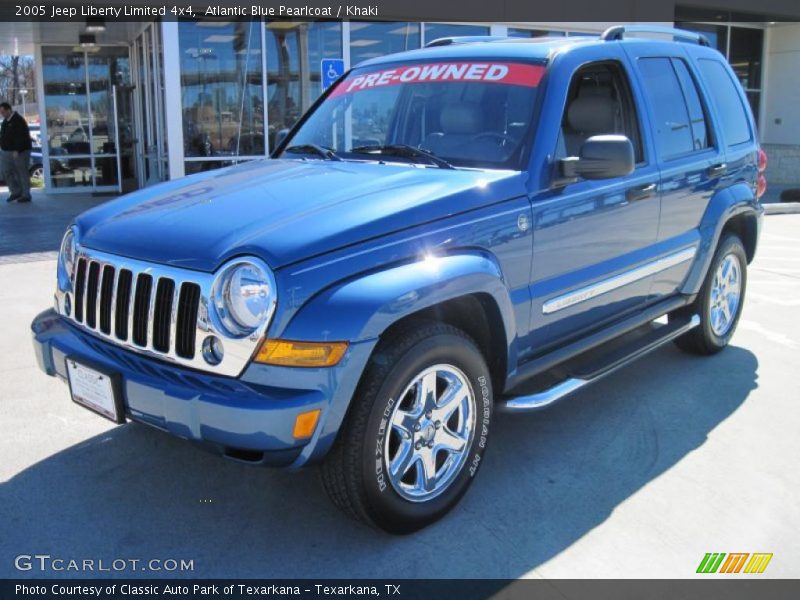 Atlantic Blue Pearlcoat / Khaki 2005 Jeep Liberty Limited 4x4