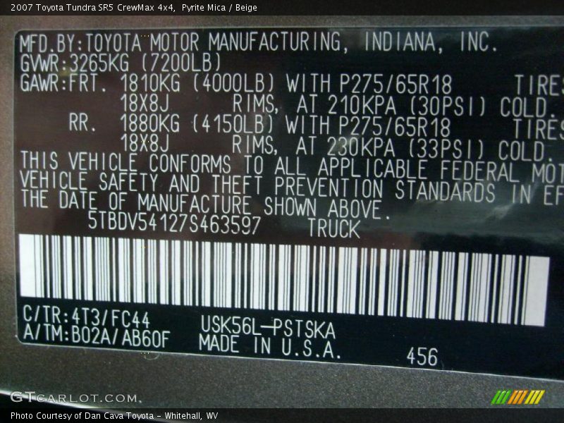 Pyrite Mica / Beige 2007 Toyota Tundra SR5 CrewMax 4x4