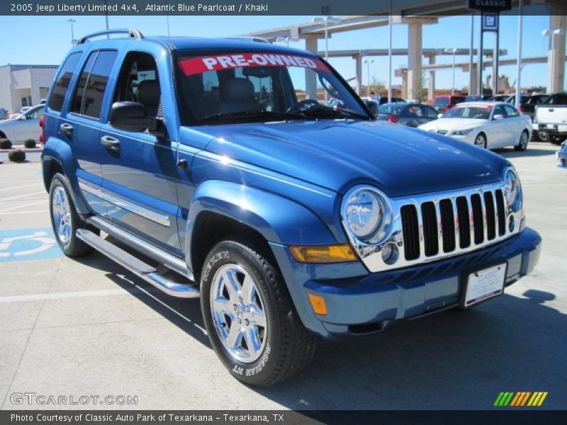 Atlantic Blue Pearlcoat / Khaki 2005 Jeep Liberty Limited 4x4