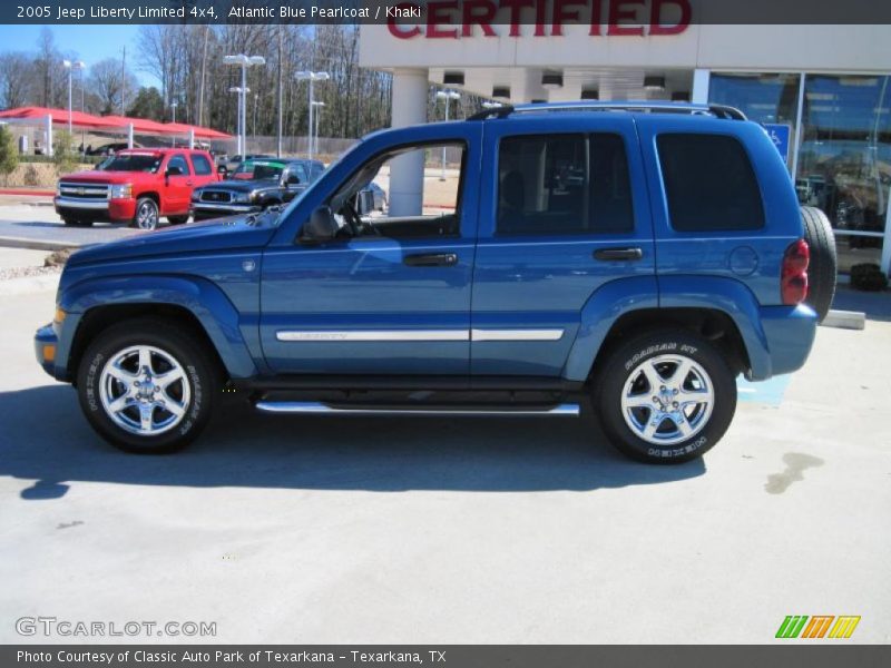 Atlantic Blue Pearlcoat / Khaki 2005 Jeep Liberty Limited 4x4