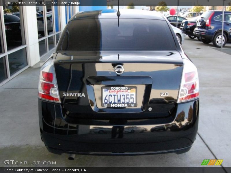 Super Black / Beige 2007 Nissan Sentra 2.0