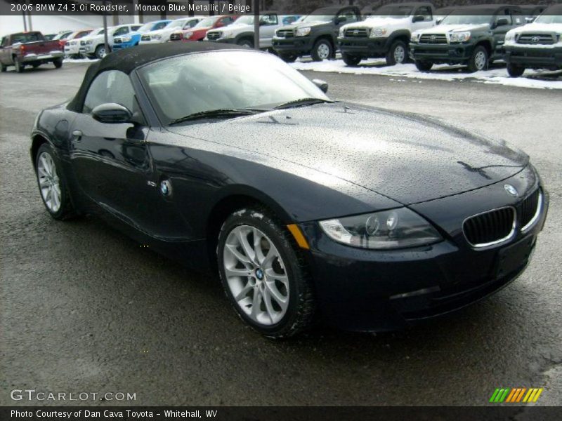 Monaco Blue Metallic / Beige 2006 BMW Z4 3.0i Roadster
