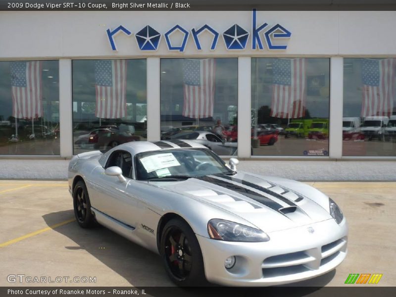 Bright Silver Metallic / Black 2009 Dodge Viper SRT-10 Coupe