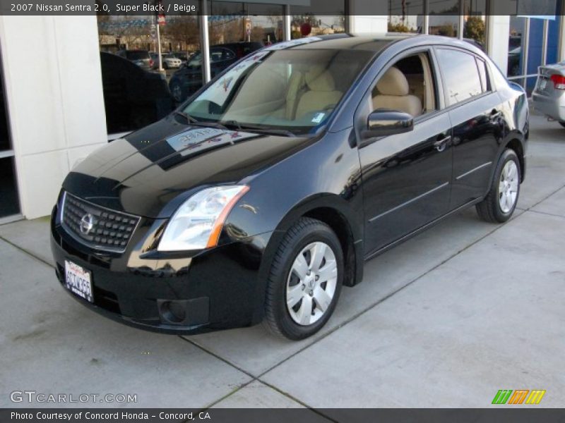 Super Black / Beige 2007 Nissan Sentra 2.0