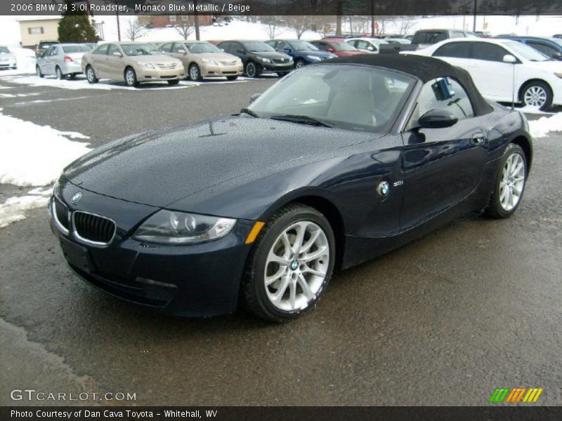 Monaco Blue Metallic / Beige 2006 BMW Z4 3.0i Roadster