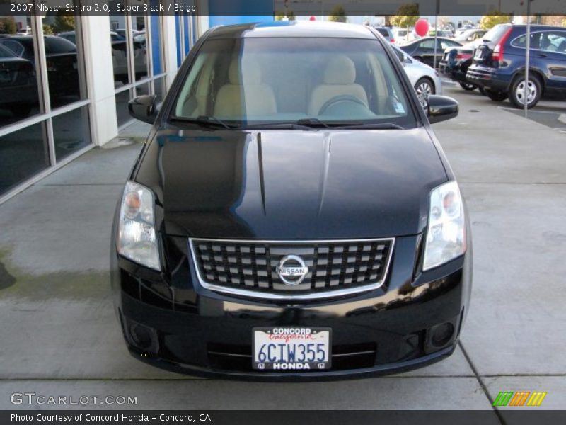 Super Black / Beige 2007 Nissan Sentra 2.0