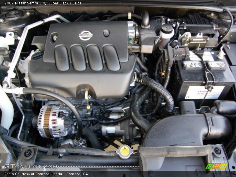 Super Black / Beige 2007 Nissan Sentra 2.0