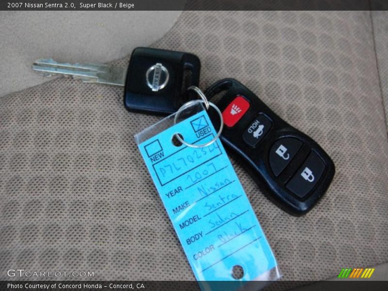 Super Black / Beige 2007 Nissan Sentra 2.0