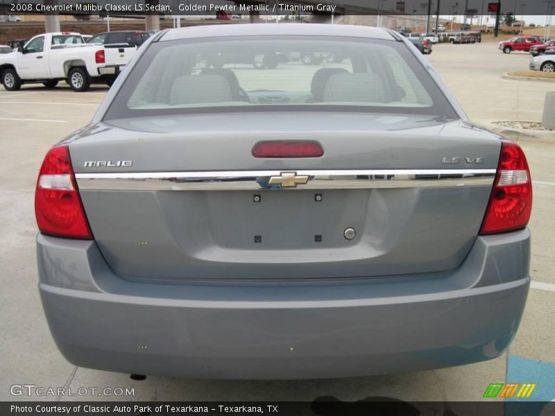 Golden Pewter Metallic / Titanium Gray 2008 Chevrolet Malibu Classic LS Sedan