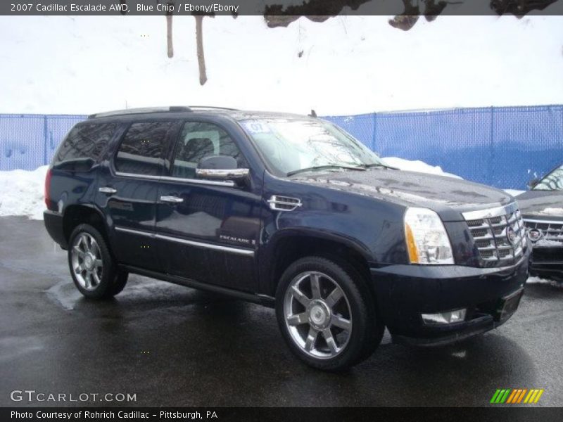 Blue Chip / Ebony/Ebony 2007 Cadillac Escalade AWD