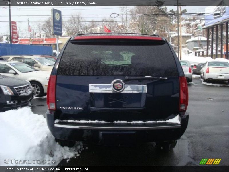 Blue Chip / Ebony/Ebony 2007 Cadillac Escalade AWD