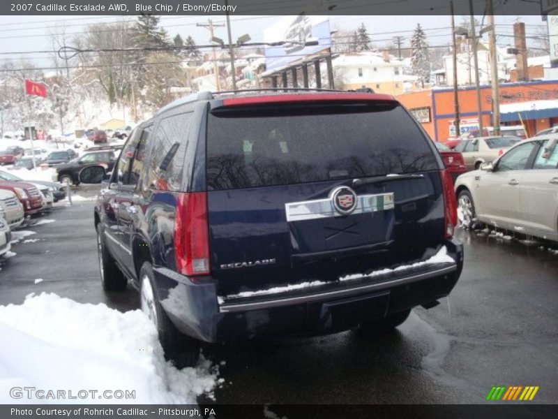 Blue Chip / Ebony/Ebony 2007 Cadillac Escalade AWD