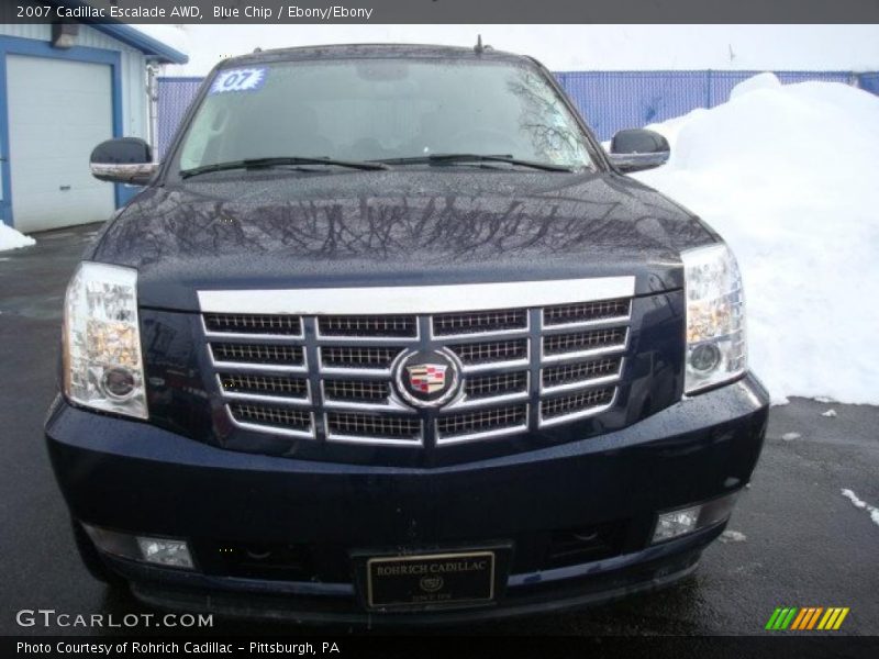 Blue Chip / Ebony/Ebony 2007 Cadillac Escalade AWD
