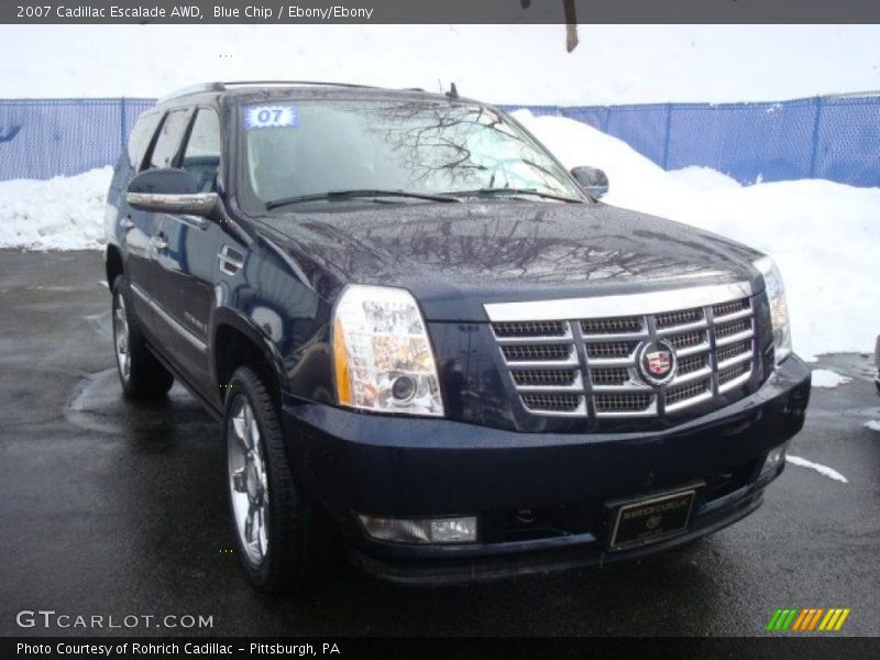 Blue Chip / Ebony/Ebony 2007 Cadillac Escalade AWD