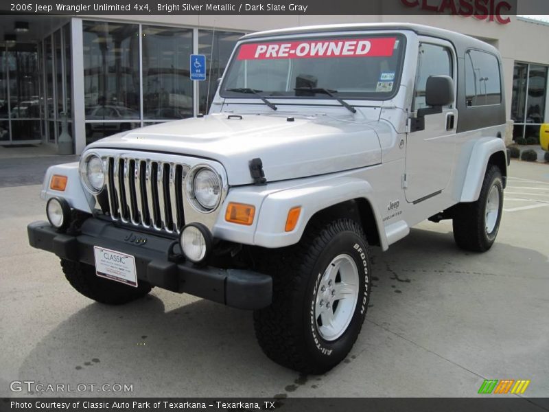Bright Silver Metallic / Dark Slate Gray 2006 Jeep Wrangler Unlimited 4x4
