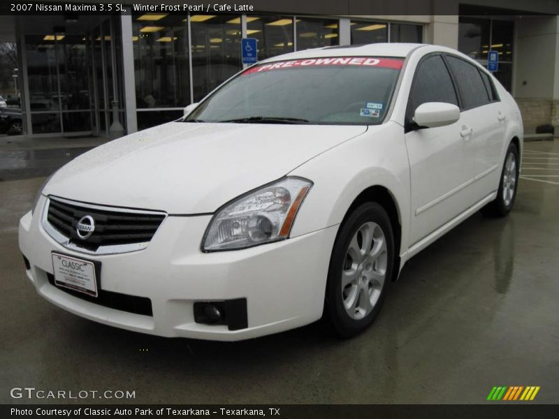 Winter Frost Pearl / Cafe Latte 2007 Nissan Maxima 3.5 SL