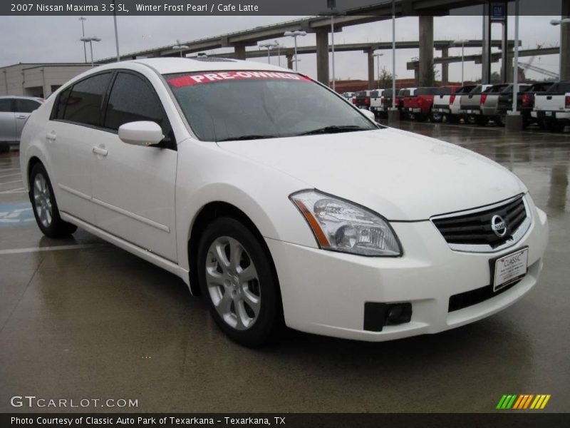 Winter Frost Pearl / Cafe Latte 2007 Nissan Maxima 3.5 SL