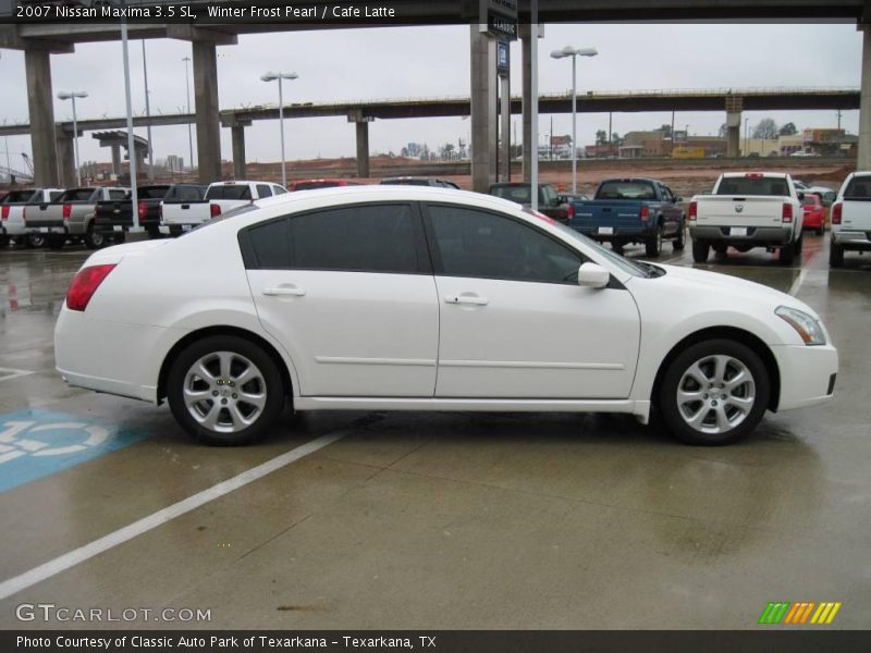 Winter Frost Pearl / Cafe Latte 2007 Nissan Maxima 3.5 SL