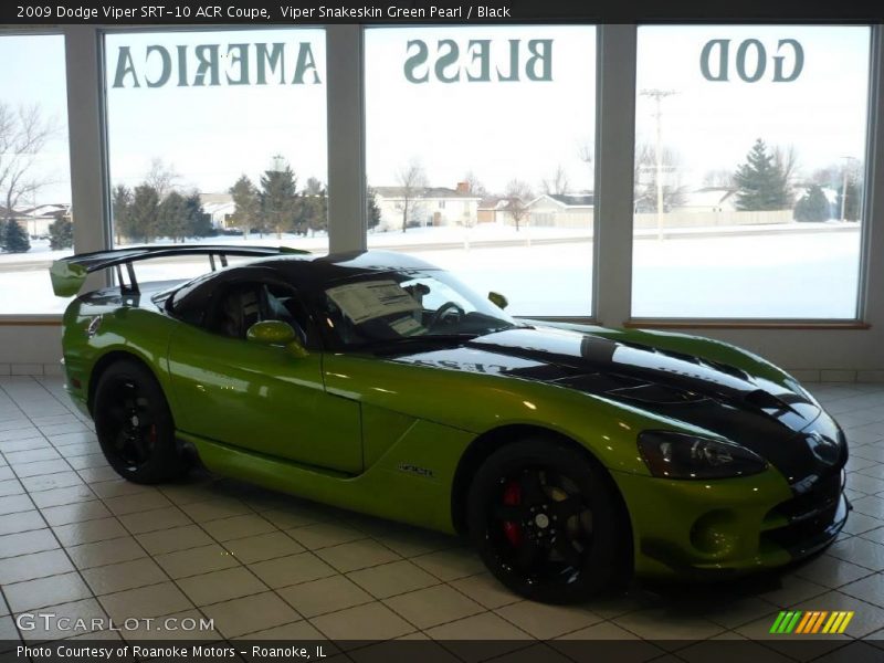 Viper Snakeskin Green Pearl / Black 2009 Dodge Viper SRT-10 ACR Coupe