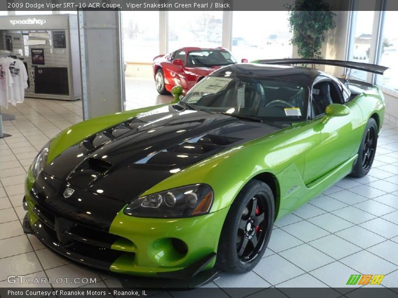 Viper Snakeskin Green Pearl / Black 2009 Dodge Viper SRT-10 ACR Coupe