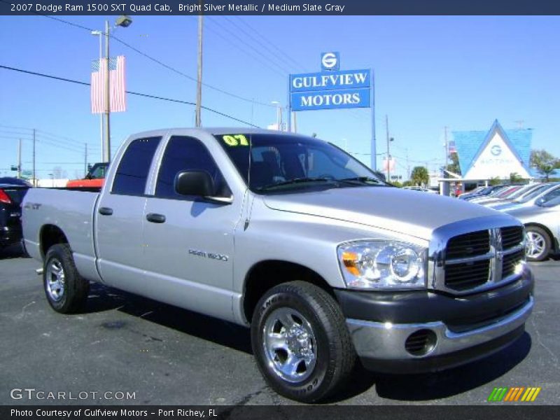 Bright Silver Metallic / Medium Slate Gray 2007 Dodge Ram 1500 SXT Quad Cab