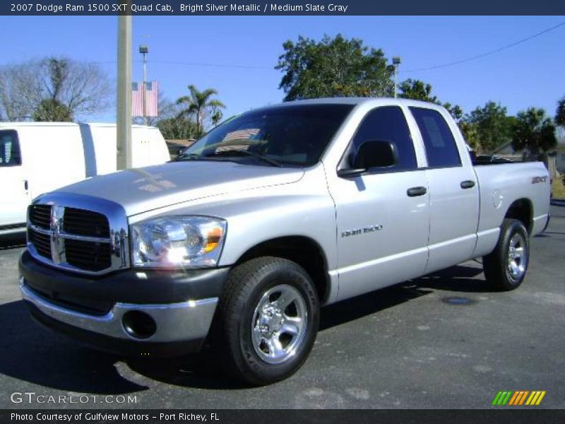 Bright Silver Metallic / Medium Slate Gray 2007 Dodge Ram 1500 SXT Quad Cab