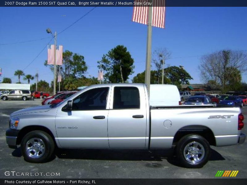 Bright Silver Metallic / Medium Slate Gray 2007 Dodge Ram 1500 SXT Quad Cab