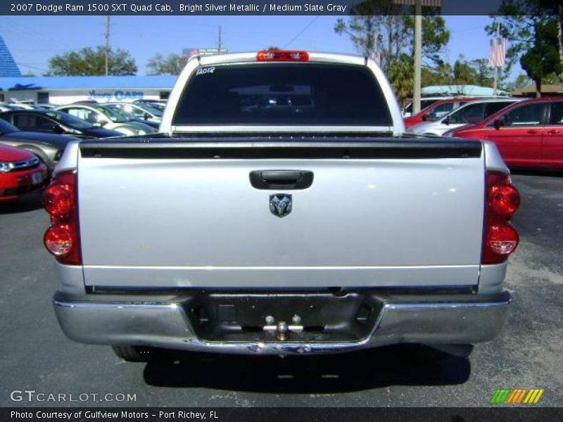 Bright Silver Metallic / Medium Slate Gray 2007 Dodge Ram 1500 SXT Quad Cab