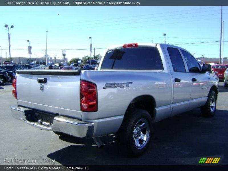 Bright Silver Metallic / Medium Slate Gray 2007 Dodge Ram 1500 SXT Quad Cab