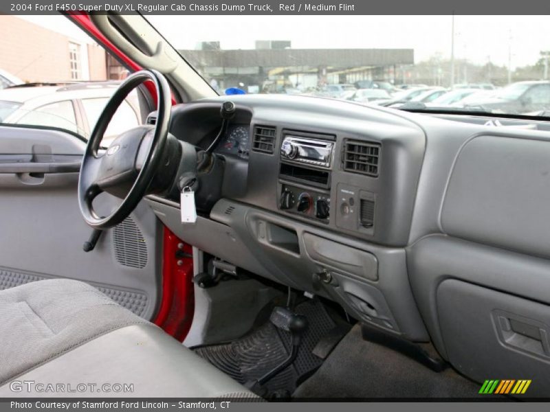 Red / Medium Flint 2004 Ford F450 Super Duty XL Regular Cab Chassis Dump Truck