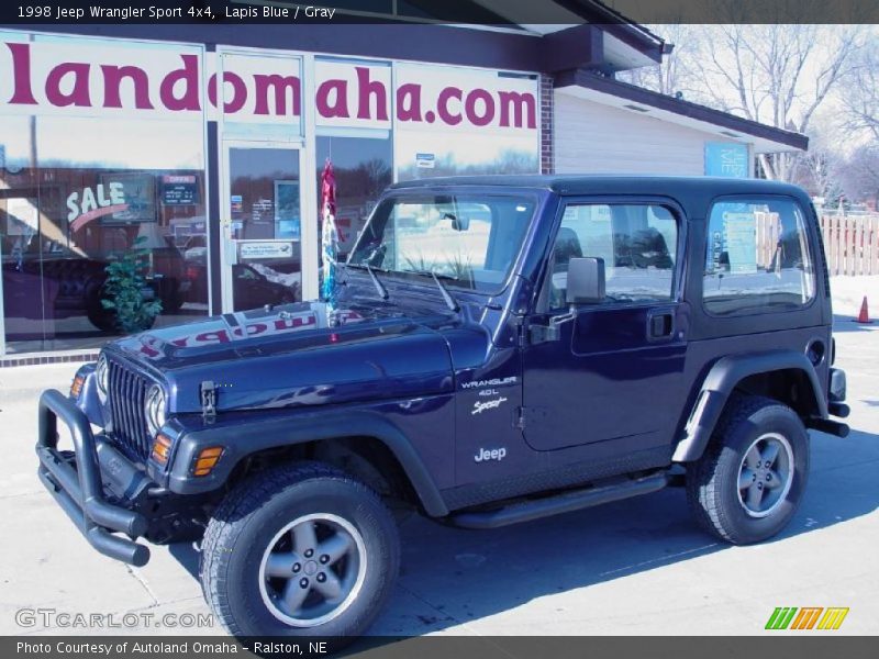 Lapis Blue / Gray 1998 Jeep Wrangler Sport 4x4