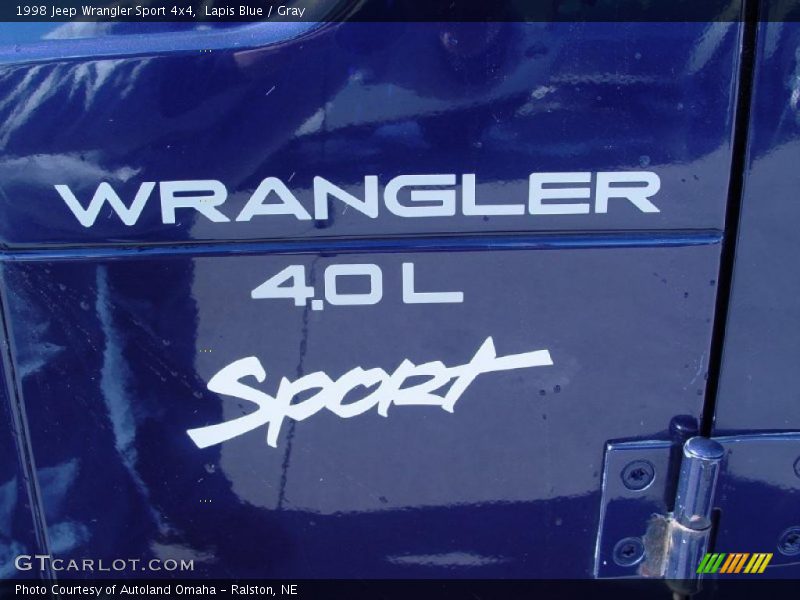 Lapis Blue / Gray 1998 Jeep Wrangler Sport 4x4