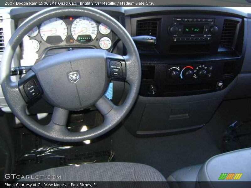 Bright Silver Metallic / Medium Slate Gray 2007 Dodge Ram 1500 SXT Quad Cab