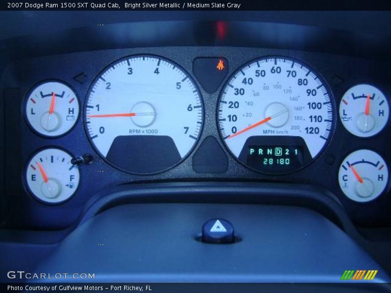 Bright Silver Metallic / Medium Slate Gray 2007 Dodge Ram 1500 SXT Quad Cab