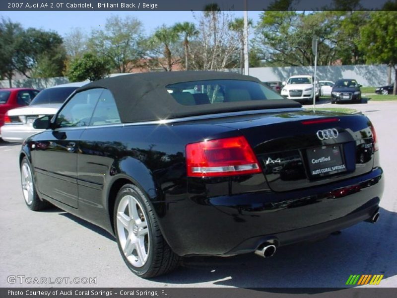 Brilliant Black / Beige 2007 Audi A4 2.0T Cabriolet