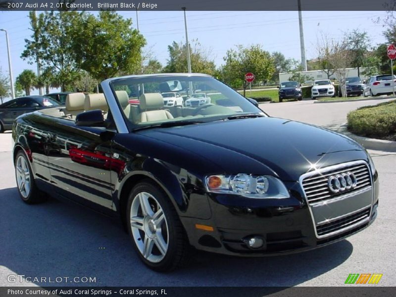 Brilliant Black / Beige 2007 Audi A4 2.0T Cabriolet