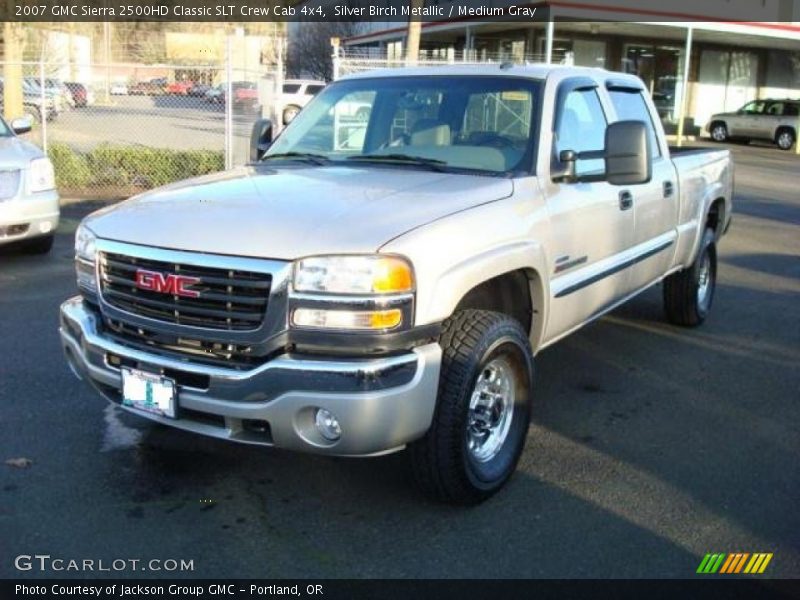 Silver Birch Metallic / Medium Gray 2007 GMC Sierra 2500HD Classic SLT Crew Cab 4x4