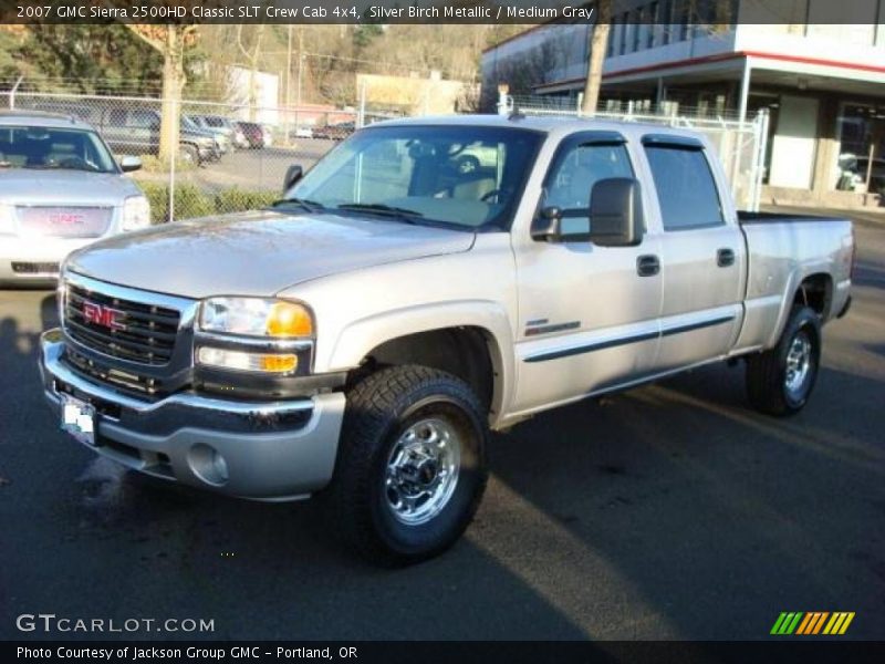 Silver Birch Metallic / Medium Gray 2007 GMC Sierra 2500HD Classic SLT Crew Cab 4x4
