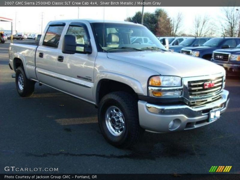 Silver Birch Metallic / Medium Gray 2007 GMC Sierra 2500HD Classic SLT Crew Cab 4x4