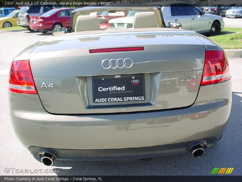 Alpaka Beige Metallic / Beige 2007 Audi A4 2.0T Cabriolet
