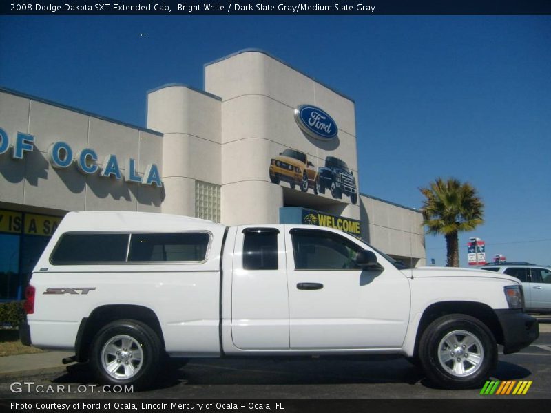 Bright White / Dark Slate Gray/Medium Slate Gray 2008 Dodge Dakota SXT Extended Cab