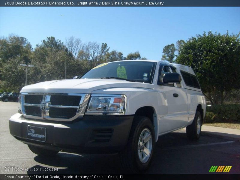 Bright White / Dark Slate Gray/Medium Slate Gray 2008 Dodge Dakota SXT Extended Cab
