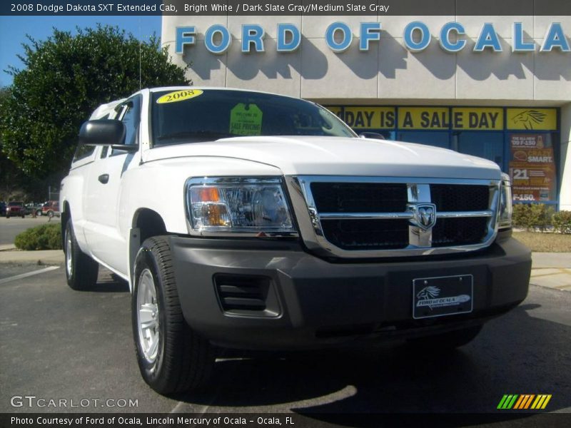 Bright White / Dark Slate Gray/Medium Slate Gray 2008 Dodge Dakota SXT Extended Cab