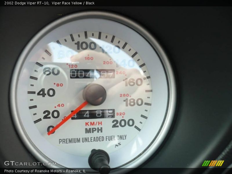 Viper Race Yellow / Black 2002 Dodge Viper RT-10