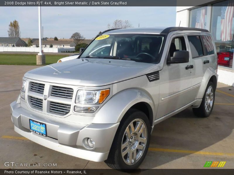 Bright Silver Metallic / Dark Slate Gray/Red 2008 Dodge Nitro R/T 4x4