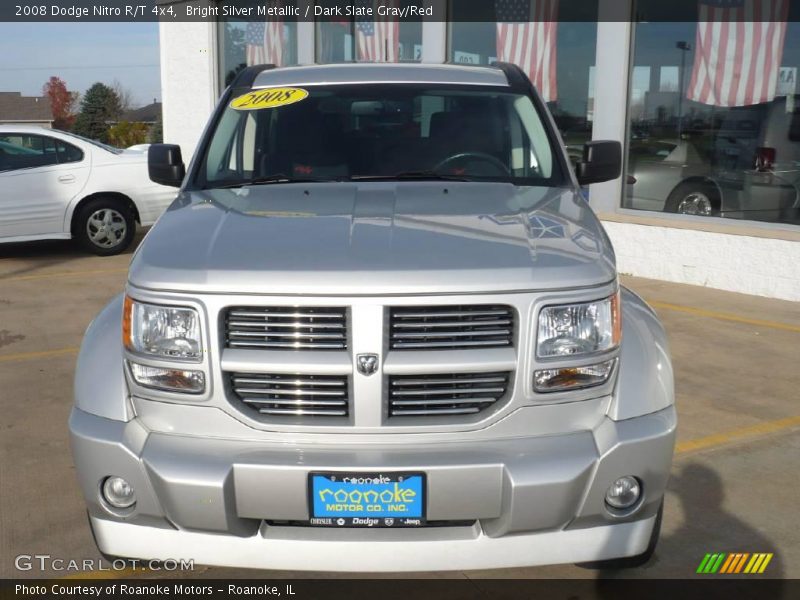 Bright Silver Metallic / Dark Slate Gray/Red 2008 Dodge Nitro R/T 4x4