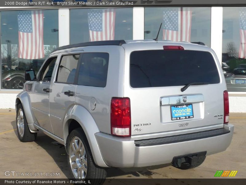 Bright Silver Metallic / Dark Slate Gray/Red 2008 Dodge Nitro R/T 4x4