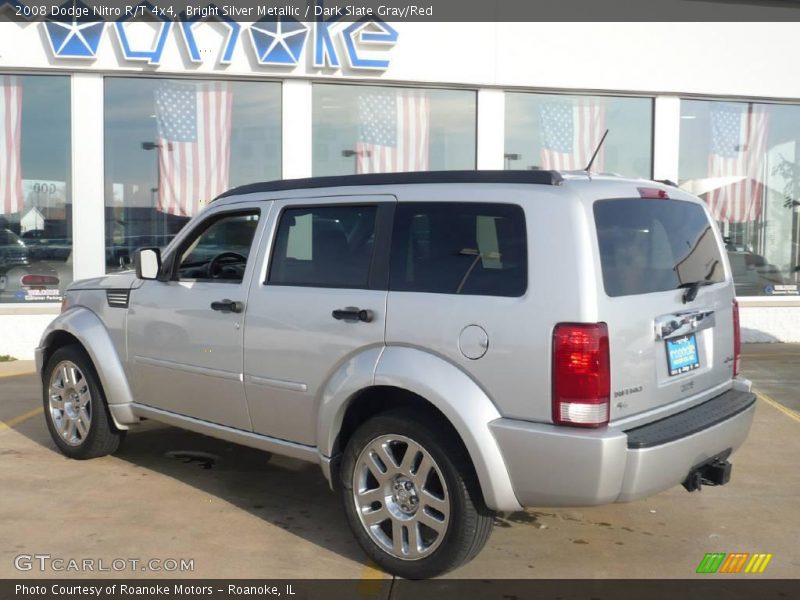 Bright Silver Metallic / Dark Slate Gray/Red 2008 Dodge Nitro R/T 4x4