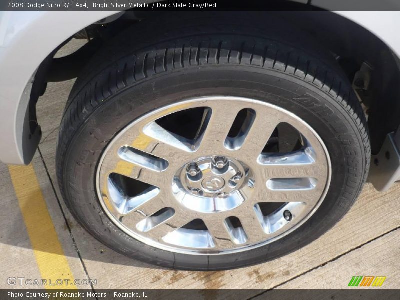 Bright Silver Metallic / Dark Slate Gray/Red 2008 Dodge Nitro R/T 4x4