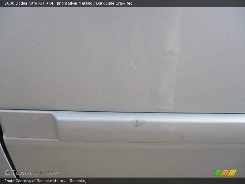 Bright Silver Metallic / Dark Slate Gray/Red 2008 Dodge Nitro R/T 4x4